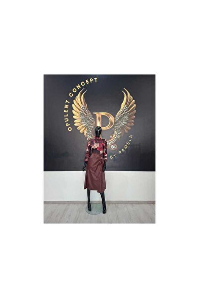 OEM FUSTA PIELE BURGUNDI - BURGUNDI, S/M