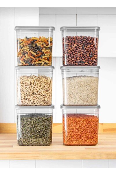 EBA HOME 6 قطع 12 حاوية مستطيلة سعة 2 لتر لتخزين المواد الغذائية مع 20 ملصق هدية