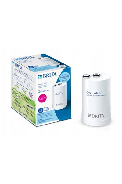 BRITA On Tap V, Filtru fleece extra-fin, Fibre schimbatoare de ion, Filtru carbune activ din coji de nuca