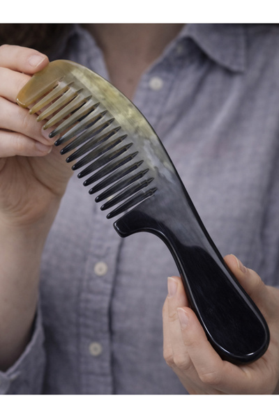 moryconcept Pieptene pentru păr cu prindere fixă – Pieptene natural și rezist...