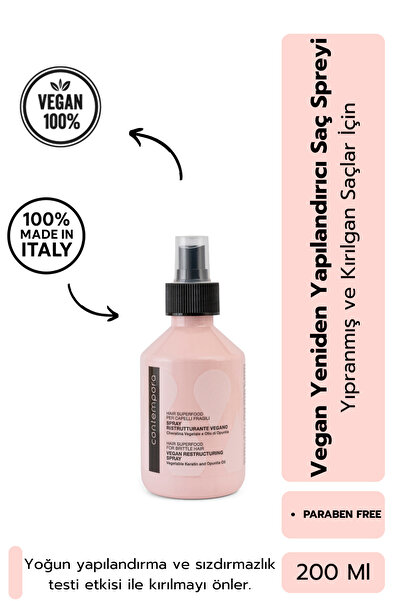 Contempora Yıpranmış Saçlar İçin Vegan Yeniden Yapılandırıcı ve Onarıcı Unise...