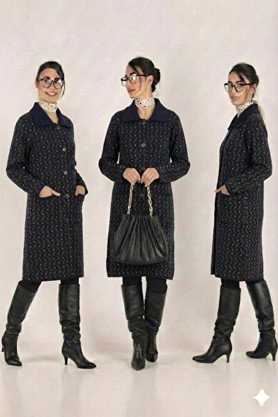 onno style women Patterned Colorful Knitwear Coat Jacket