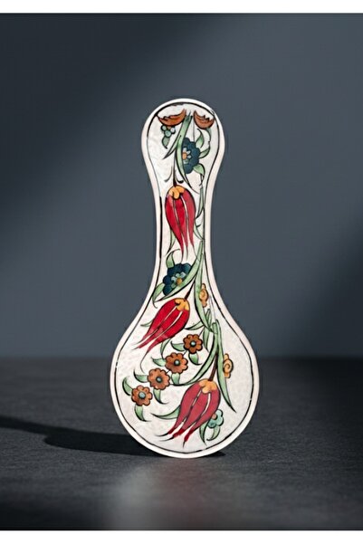 Artiser Luxury Hand-Painted Ceramic Spoon Rest, Premium Ceramic Spoon Rest - Handmade with Authentic Turkish Patterns