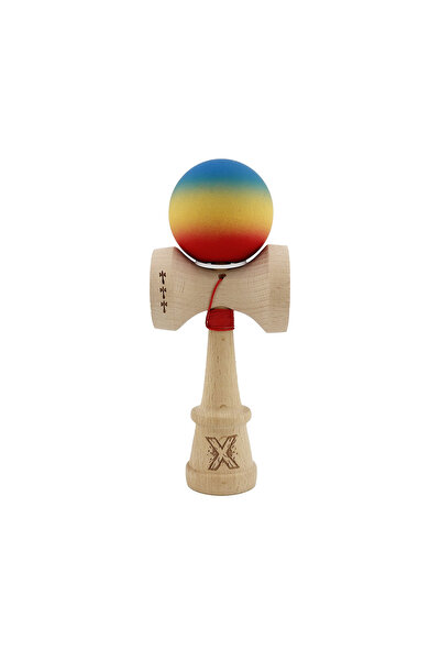 Berbis Kendama X Originala, Albastru, Cupe Mari King Size, Rubber Grip, Gaura...