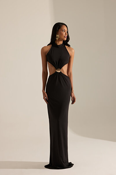 BETTY & SAM Brescia Siyah Uzun Elbise