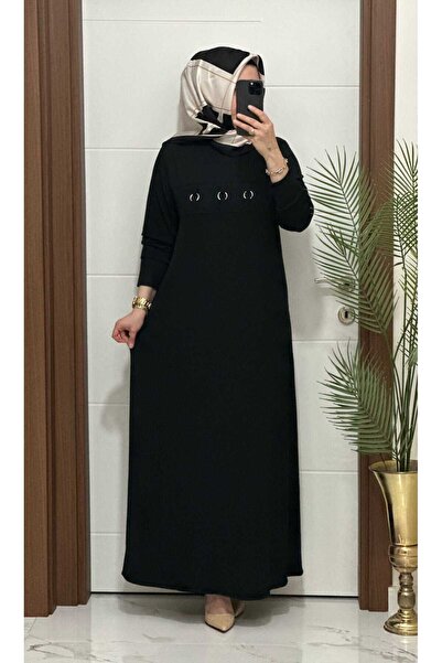 modasura 1444 K 80 siyah ILAYDA halkalı model fitilli burgu kumaş buyuk beden...