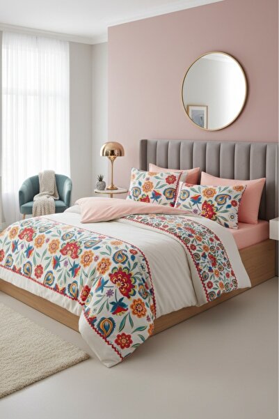 Senpai Aura Single Duvet Cover Set |   Cotton Double-Sided |   Pillowcase Included |   Flower Festival