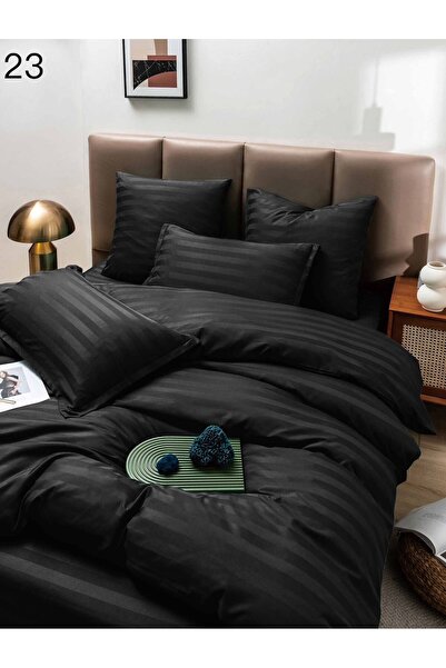 ANATOLIATEKSTILE Premium Damask Bed Linen, Elegant Set of 6 pieces, fitted sheet without elastic 230 x250