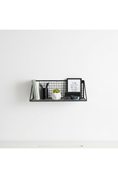 GO DEKOR İskandinav YENİ 32x25x15 Çok Amaçlı Duvar Rafı/Çiçeklik/ (siyah Renk)