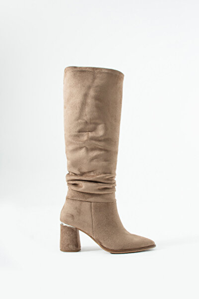Sira Official Marven Vizon Süet Topuklu Çizme