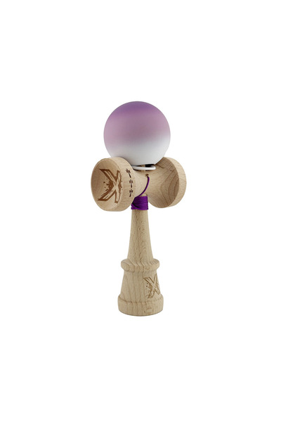 Berbis Kendama X Original, Purple, Large King Size Cups, Rubber Grip, Hole in Base, Bearing, 55cm String