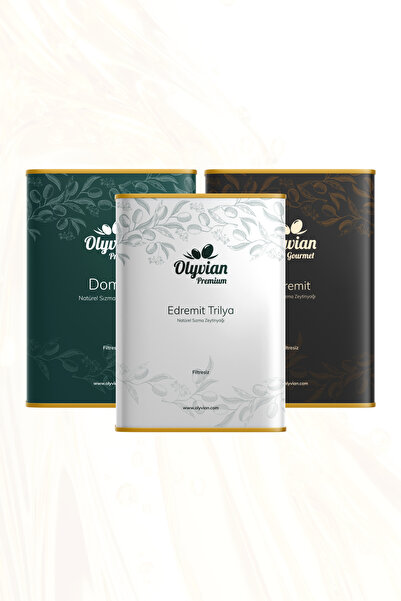 Olyvian Premier + Gourmet + Premium 3 L x 3 Adet Doğal Natürel Sızma Zeytinya...