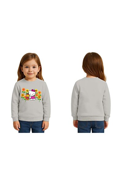 SEDİRLİ Унисекс детска блуза с принт Hello Kitty и 3-нишка ребра