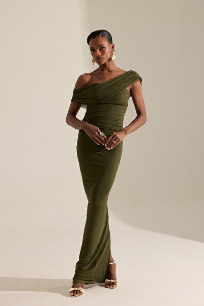 BETTY & SAM Berletto Haki Tül Elbise