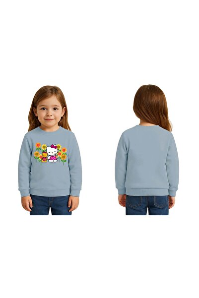 SEDİRLİ سويت شيرت للأطفال من الجنسين هيلو كيتي مطبوع مكون من 3 خيوط