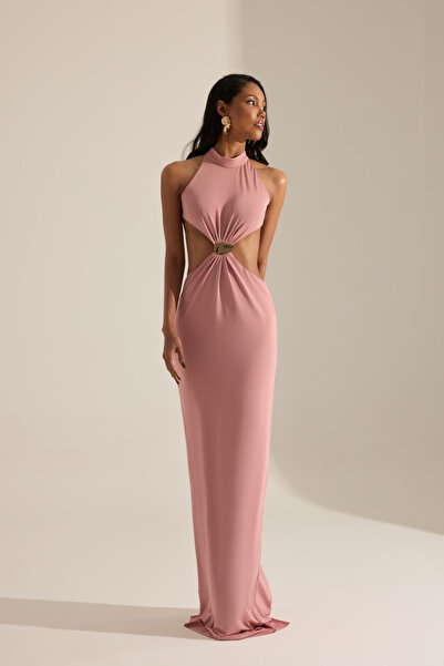 BETTY & SAM Brescia Pudra Uzun Elbise