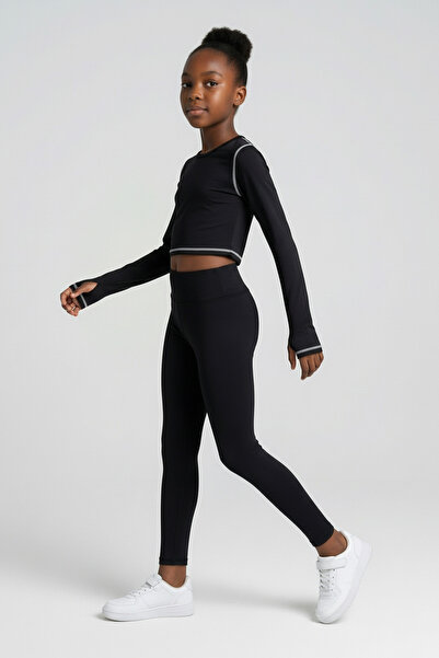 Colorinas تي شيرت توري فلات فلتر أكمام طويلة للفتيات