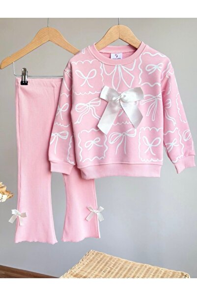 UNICORN Fiyonk desenli kız eşofman