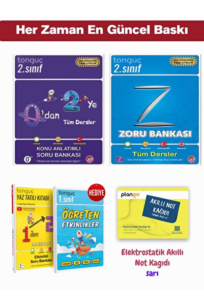 Tonguç Yayınları 2. Sınıf Zoru Bankası + 0'dan 2'ye + 1'den 2'ye - Elektrosta...