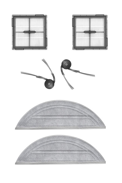 ROPALDE Roborock S8 Pro Robot Vacuum Cleaner Compatible Hepa Filter, Side Brush, Mop Cloth-6-Piece-Spare Parts Set