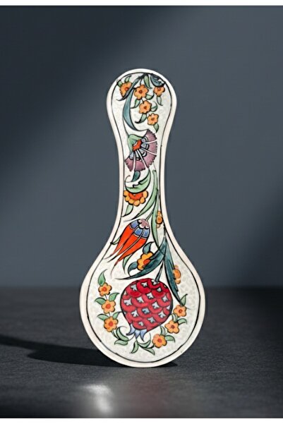 Artiser Luxury Hand-Painted Ceramic Spoon Rest, Premium Ceramic Spoon Rest - Handmade with Authentic Turkish Patterns