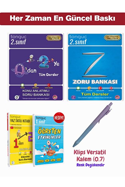 Tonguç Yayınları 2. Sınıf Zoru Bankası + 0'dan 2'ye + 1'den 2'ye - Versatil K...