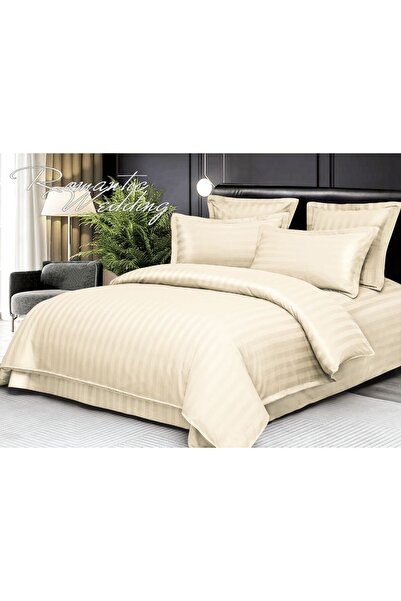 ANATOLIATEKSTILE Premium Damask Bed Linen, Elegant 6-piece Set, Fitted Sheet