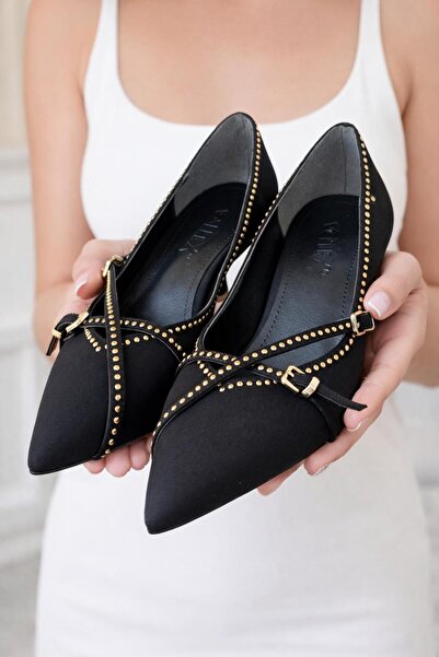 VOLLEX SARAS STEPS ZIMBA DETAYLI KADIN ŞIK TOPUKLU AYAKKABI