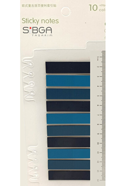 sibga tasarım Şeffaf Renkli Postit Post-it Post it. Kitap Ayracı Ayraç Plasti...