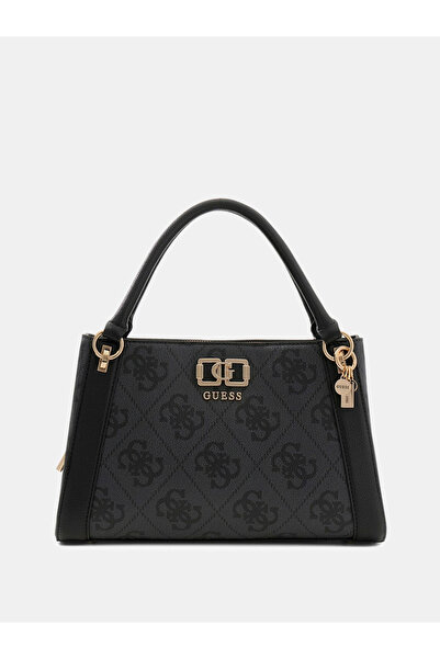 Guess حقيبة يد نسائية من كارنيلا بشعار فتاة الصديق، لون أنثراسيت، طراز HWOS9901060-CLO