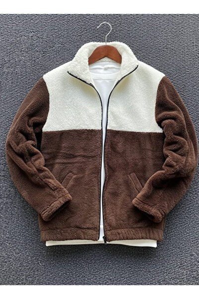 İnsane Minds Jachetă de pluș cu fermoar în blocuri de culori