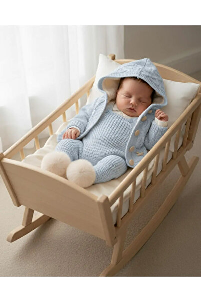 Nipperland 6-9-12-18 AY TRİKO UNISEX BEBEK HIRKALI VE SALOPETLİ TAKIM