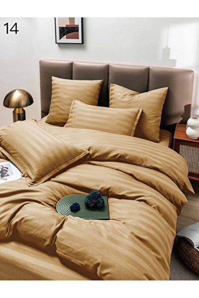 ANATOLIATEKSTILE Premium Damask Bed Linen, Elegant 6-piece Set, Fitted Sheet