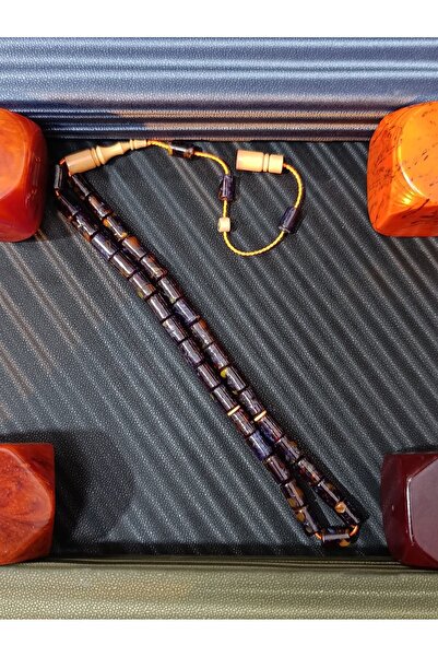 Anemore Collection سبحة كهرمان مرصعة بالفسيفساء من صنع EBU ŞEMS، أفضل هدية