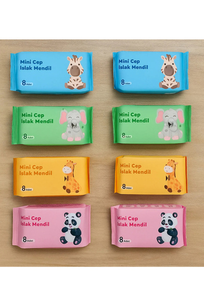 SAPIENZA Mini cep ıslak mendil 1 paket 8 yaprak