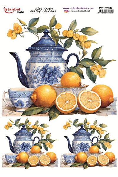 İstanbul Hobi Brass Decopage Paper 30X42Cm Pt-1738