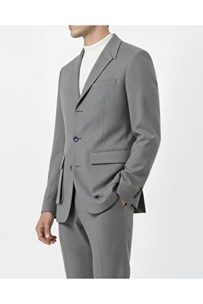 TerziAdemAltun Italian Style Men's Jacket Pants Sports Suit Gray T13230