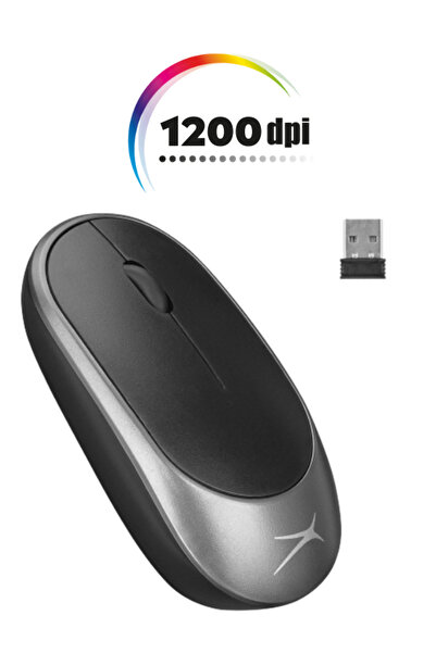 SepetteX Altec Lansing ALBM7314, Gri-Siyah, 2.4GHz USB, 1200DPI, Kablosuz Opt...