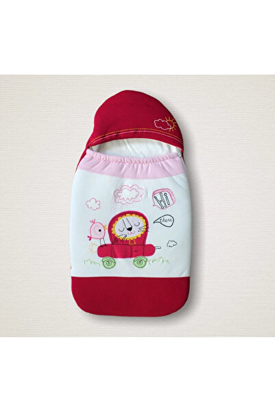 Marsilyan Newborn Lion Embroidered Classic Swaddle Baby Blanket with Zippered...