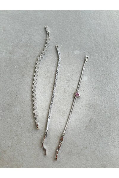 RA ATELİER Parıltılı Bijuteri Gümüş Bileklik