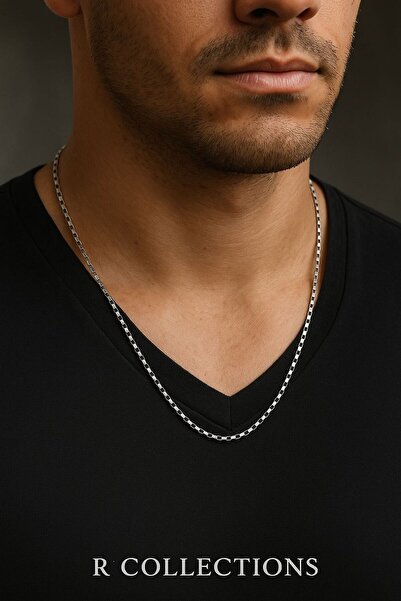 rycollections Steel Silver Color Paperclip Necklace 50cm