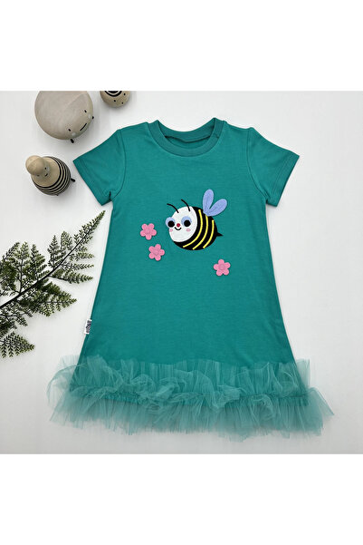 Marsilyan 1-2-3 Years Old Beekeeper Embroidered Skirt Frilly Gilet Girl's Dress