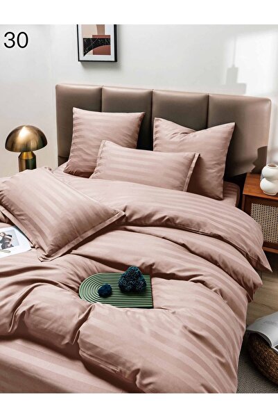 ANATOLIATEKSTILE Premium Damask Bed Linen, Elegant Set of 6 pieces, fitted sheet 230 x250