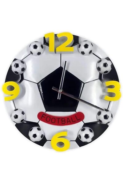 The Bros Home Brand Wall Clock Decor Sport Style Scores Goal Football Wall Clock