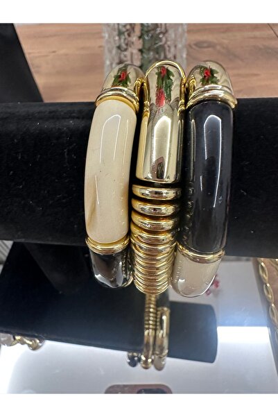 xUPING Genel Markalar Gold Detaylı Üçlü Kemik Bileklik Seti