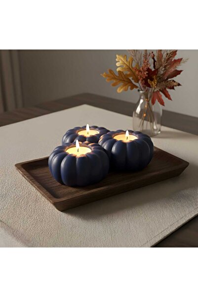 DesıgnSnowFashion Dekoratif Kabak Formlu Mum Seti | El Yapımı Şık Tasarım Mum...