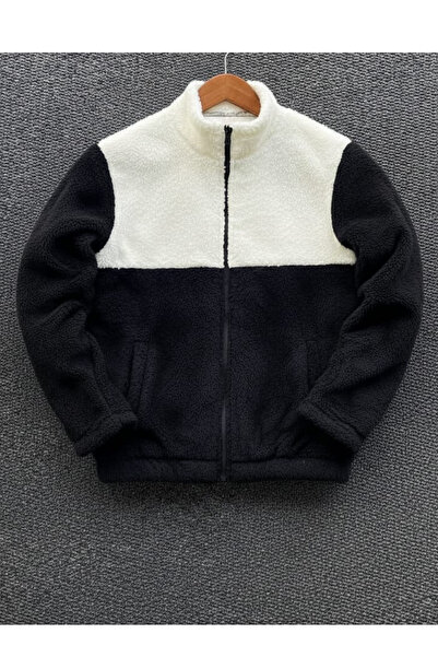 İnsane Minds Jachetă de pluș cu fermoar în blocuri de culori