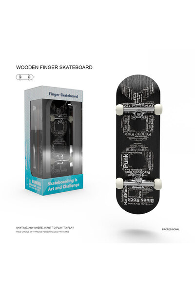 Innovium Rock Premium Fingerboard Wooden Mini Skateboard with Accessories DIY 5.5x12x4.5 cm Innovium™