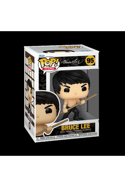 Funko Pop Icons Bruce Lee with Bo Staff 95 Vinyl Collectible Figure