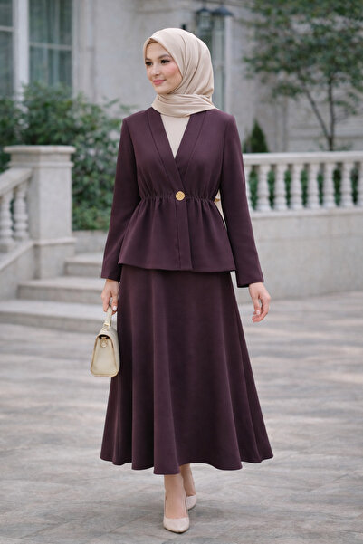 ARJİN MODA KADIN ŞIK CEKET ETEK İKİLİ TAKIM – BAYRAMLIK-MODERN-TESETTÜR TAKIM